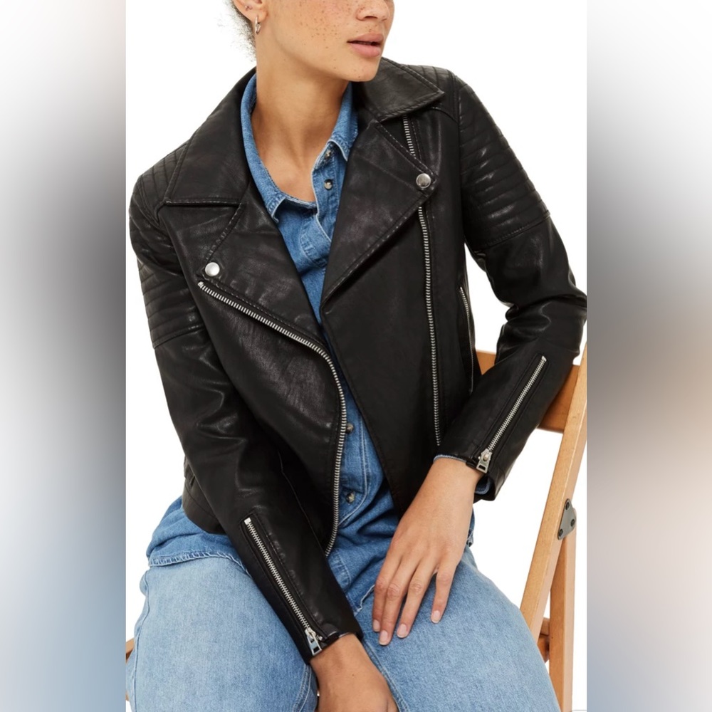 Topshop Faux Leather Jacket